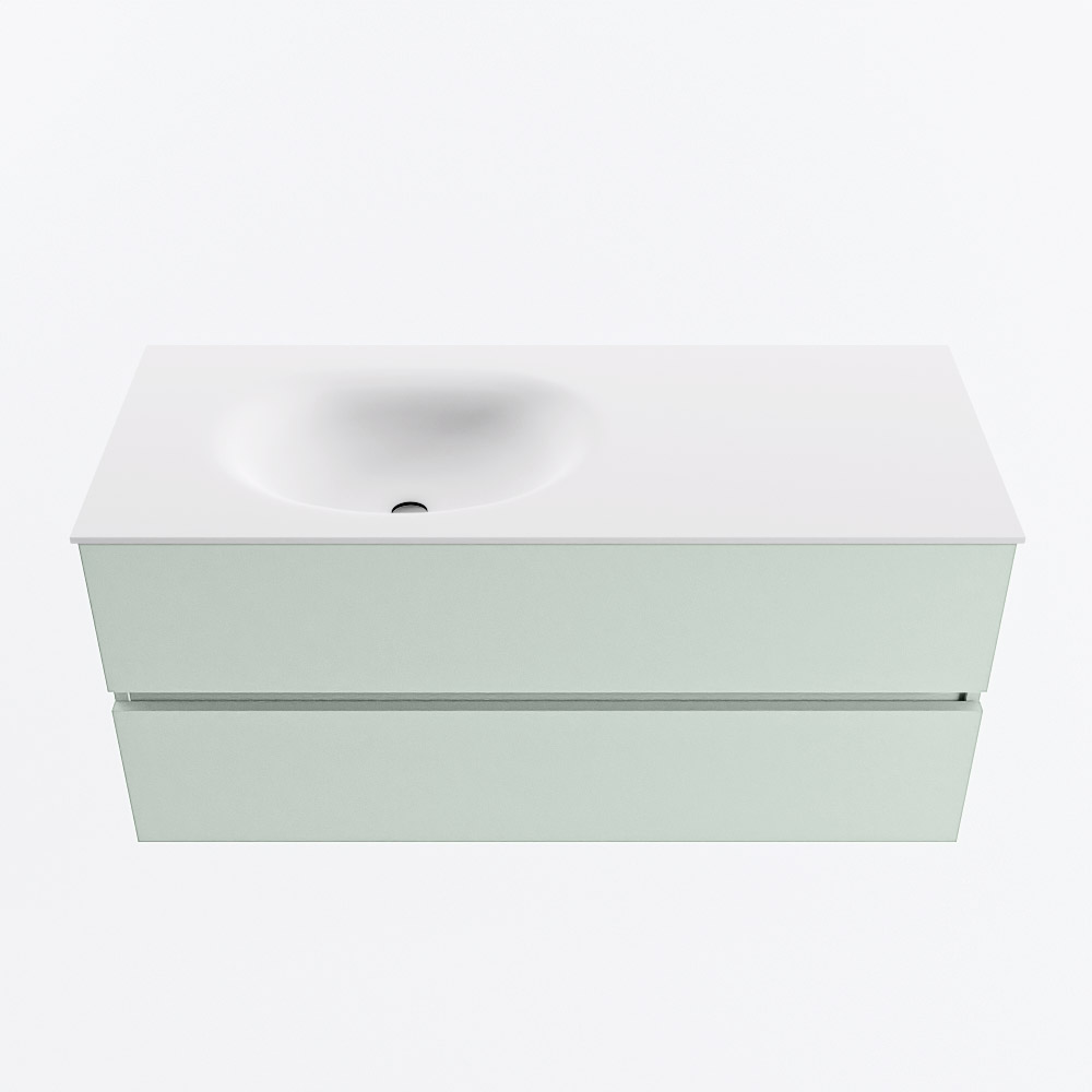 MONDIAZ VICA 110cm mueble de baño Greey 2 cajones. Lavabo MOON Izquierda 1 orificio, color Talc. 5 MONDIAZ VICA 110cm mueble de baño Greey 2 cajones. Lavabo MOON Izquierda 1 orificio, color Talc. - Imagen 5