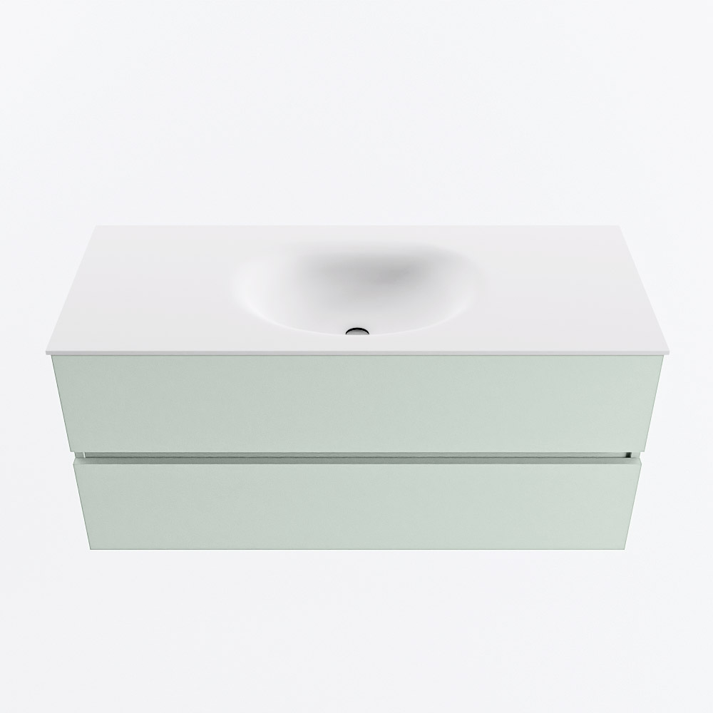 MONDIAZ VICA 110cm mueble de baño Greey 2 cajones. Lavabo MOON Centro sin orificio, color Talc. 5 MONDIAZ VICA 110cm mueble de baño Greey 2 cajones. Lavabo MOON Centro sin orificio, color Talc. - Imagen 5