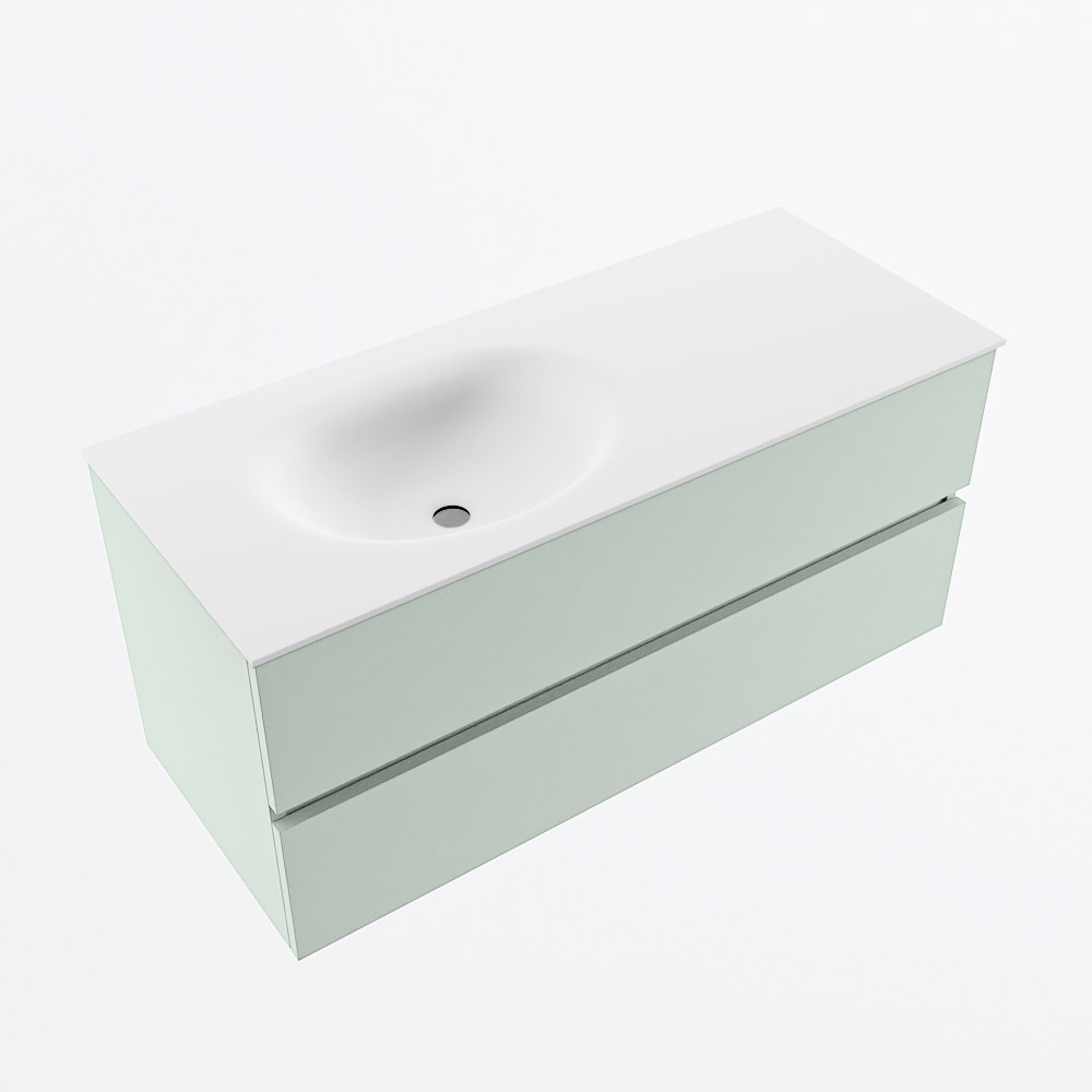 MONDIAZ VICA 110cm mueble de baño Greey 2 cajones. Lavabo MOON Izquierda 1 orificio, color Talc. 6 MONDIAZ VICA 110cm mueble de baño Greey 2 cajones. Lavabo MOON Izquierda 1 orificio, color Talc. - Imagen 6