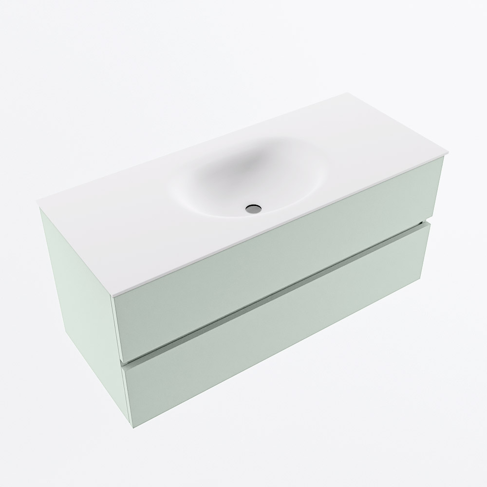 MONDIAZ VICA 110cm mueble de baño Greey 2 cajones. Lavabo MOON Centro sin orificio, color Talc. 6 MONDIAZ VICA 110cm mueble de baño Greey 2 cajones. Lavabo MOON Centro sin orificio, color Talc. - Imagen 6