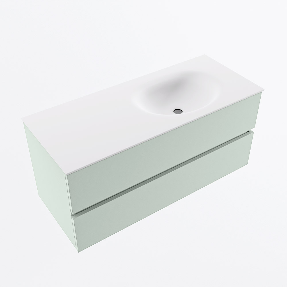 MONDIAZ VICA 110cm mueble de baño Greey 2 cajones. Lavabo MOON Derecho sin orificio, color Talc. 6 MONDIAZ VICA 110cm mueble de baño Greey 2 cajones. Lavabo MOON Derecho sin orificio, color Talc. - Imagen 6