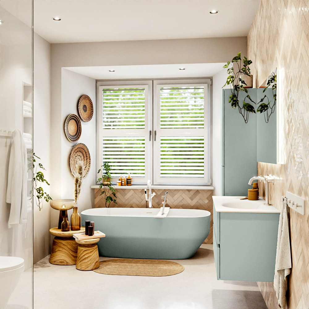 MONDIAZ VICA 100cm mueble de baño Greey 2 cajones. Lavabo MOON Derecho 1 orificio, color Talc. 3 MONDIAZ VICA 100cm mueble de baño Greey 2 cajones. Lavabo MOON Derecho 1 orificio, color Talc. - Imagen 3