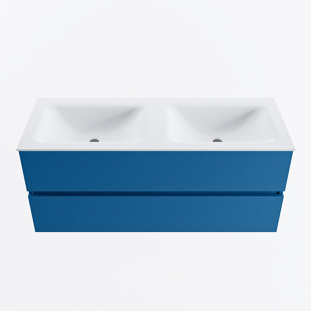 MONDIAZ VICA 120cm mueble de baño Jeans 2 cajones. Lavabo CLOUD Doble 2 orificios, color Talc. 5 MONDIAZ VICA 120cm mueble de baño Jeans 2 cajones. Lavabo CLOUD Doble 2 orificios, color Talc. - Imagen 5