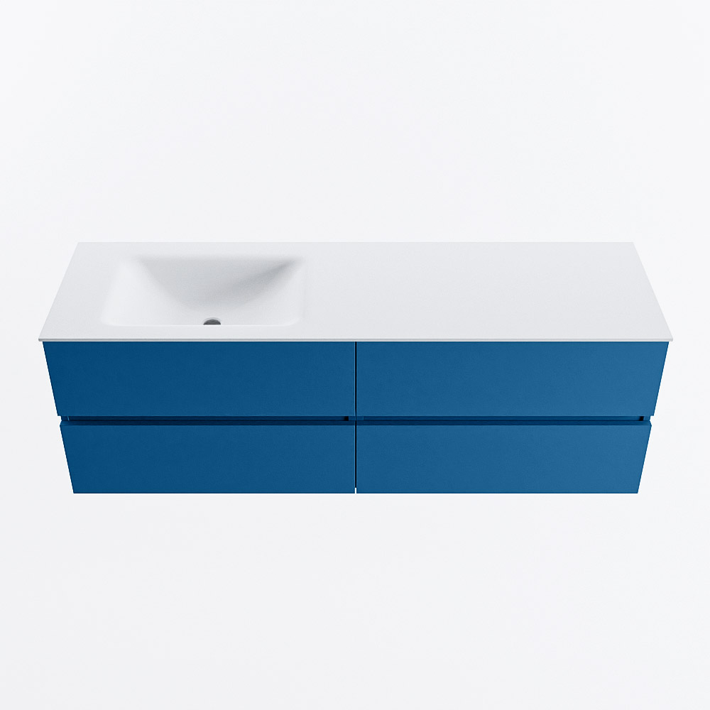 MONDIAZ VICA 150cm mueble de baño Jeans 4 cajones. Lavabo CLOUD Izquierda 1 orificio, color Talc. 5 MONDIAZ VICA 150cm mueble de baño Jeans 4 cajones. Lavabo CLOUD Izquierda 1 orificio, color Talc. - Imagen 5