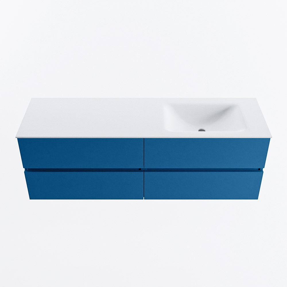 MONDIAZ VICA 150cm mueble de baño Jeans 4 cajones. Lavabo CLOUD Derecho sin orificio, color Talc. 5 MONDIAZ VICA 150cm mueble de baño Jeans 4 cajones. Lavabo CLOUD Derecho sin orificio, color Talc. - Imagen 5