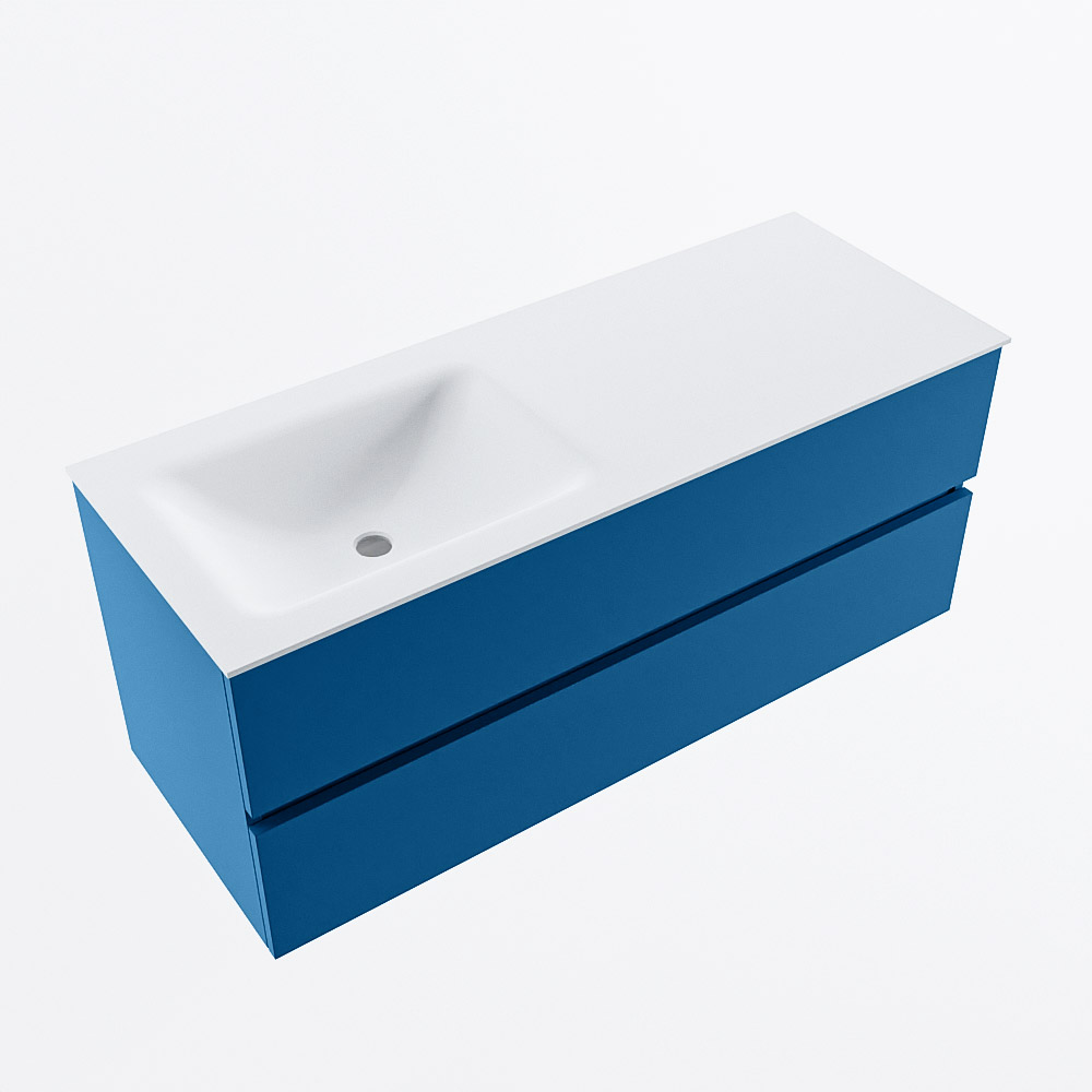 MONDIAZ VICA 120cm mueble de baño Jeans 2 cajones. Lavabo CLOUD Izquierda sin orificio, color Talc. 6 MONDIAZ VICA 120cm mueble de baño Jeans 2 cajones. Lavabo CLOUD Izquierda sin orificio, color Talc. - Imagen 6