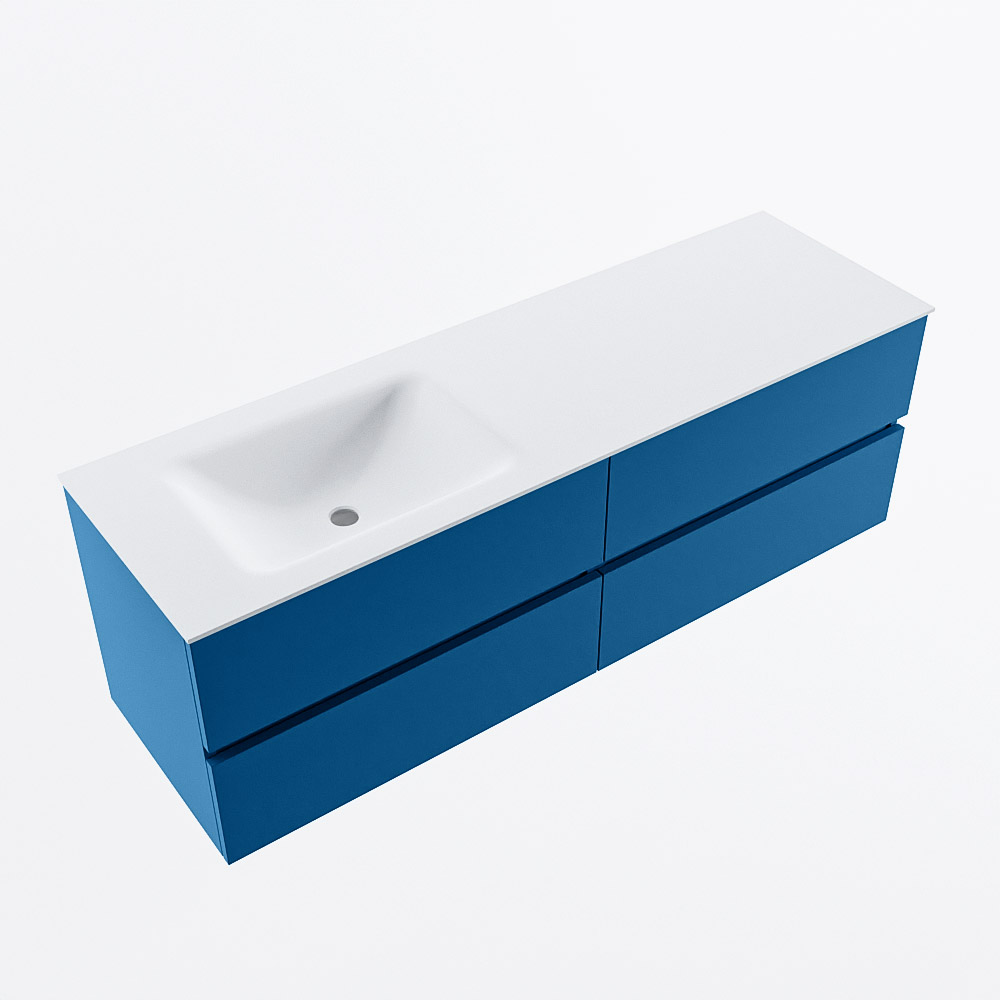 MONDIAZ VICA 150cm mueble de baño Jeans 4 cajones. Lavabo CLOUD Izquierda 1 orificio, color Talc. 6 MONDIAZ VICA 150cm mueble de baño Jeans 4 cajones. Lavabo CLOUD Izquierda 1 orificio, color Talc. - Imagen 6