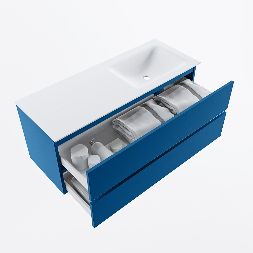 MONDIAZ VICA 120cm mueble de baño Jeans 2 cajones. Lavabo CLOUD Derecho sin orificio, color Talc. 7 MONDIAZ VICA 120cm mueble de baño Jeans 2 cajones. Lavabo CLOUD Derecho sin orificio, color Talc. - Imagen 7