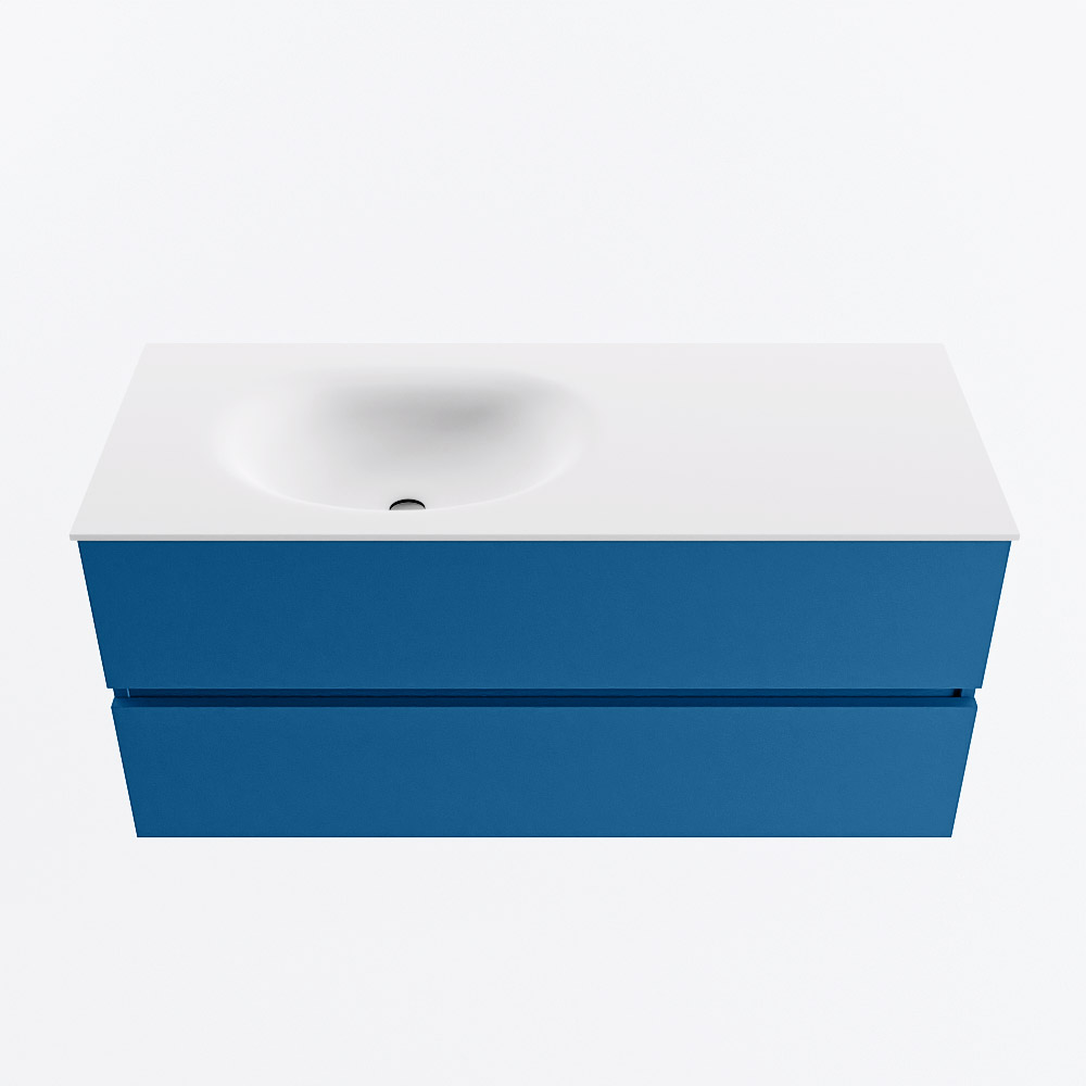 MONDIAZ VICA 110cm mueble de baño Jeans 2 cajones. Lavabo MOON Izquierda 1 orificio, color Talc. 5 MONDIAZ VICA 110cm mueble de baño Jeans 2 cajones. Lavabo MOON Izquierda 1 orificio, color Talc. - Imagen 5