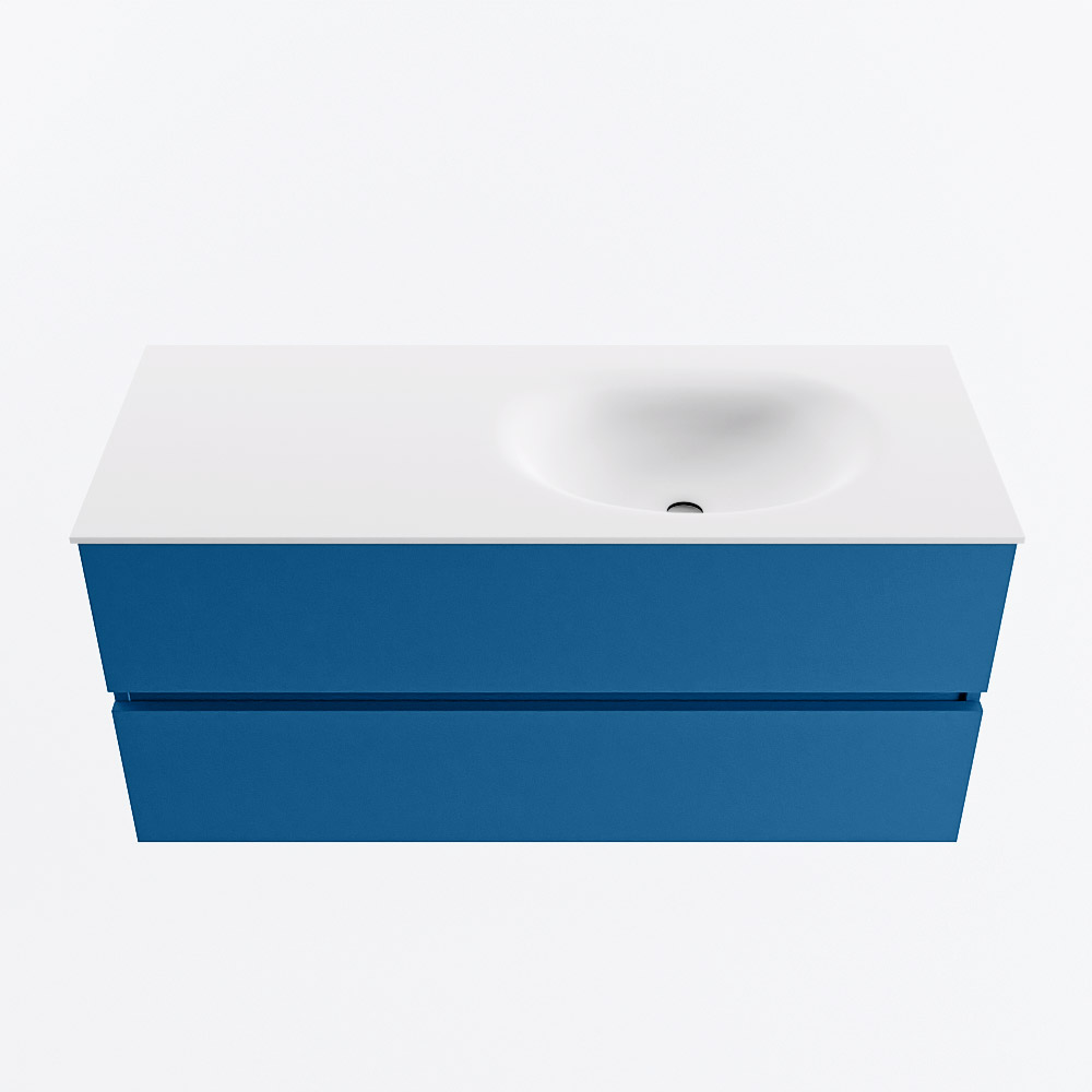 MONDIAZ VICA 110cm mueble de baño Jeans 2 cajones. Lavabo MOON Derecho 1 orificio, color Talc. 5 MONDIAZ VICA 110cm mueble de baño Jeans 2 cajones. Lavabo MOON Derecho 1 orificio, color Talc. - Imagen 5