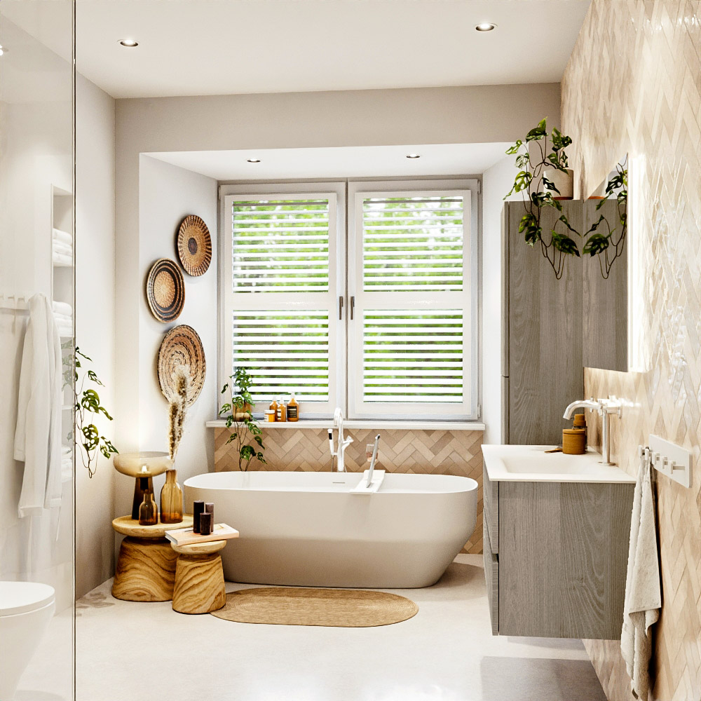 MONDIAZ VICA 100cm mueble de baño Light Brown Grey 2 cajones. Lavabo CLOUD Derecho 1 orificio, color Talc. 3 MONDIAZ VICA 100cm mueble de baño Light Brown Grey 2 cajones. Lavabo CLOUD Derecho 1 orificio, color Talc. - Imagen 3