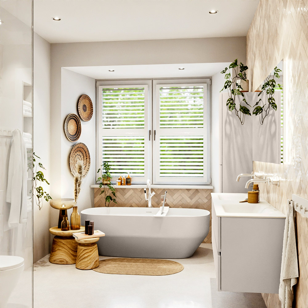MONDIAZ VICA 150cm mueble de baño Linen 2 cajones. Lavabo CLOUD Doble sin orificio, color Talc. 3 MONDIAZ VICA 150cm mueble de baño Linen 2 cajones. Lavabo CLOUD Doble sin orificio, color Talc. - Imagen 3