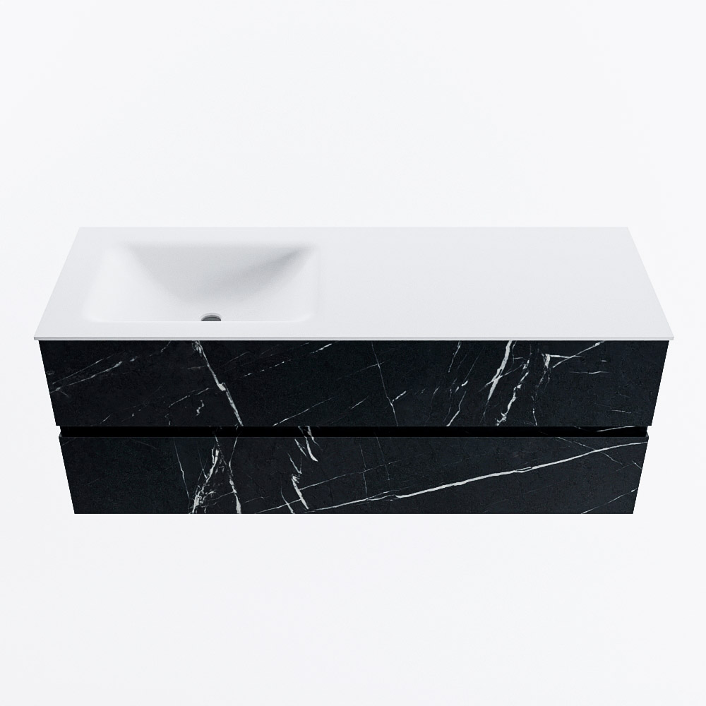 MONDIAZ VICA 130cm mueble de baño Marquina 2 cajones. Lavabo CLOUD Izquierda sin orificio, color Talc. 5 MONDIAZ VICA 130cm mueble de baño Marquina 2 cajones. Lavabo CLOUD Izquierda sin orificio, color Talc. - Imagen 5