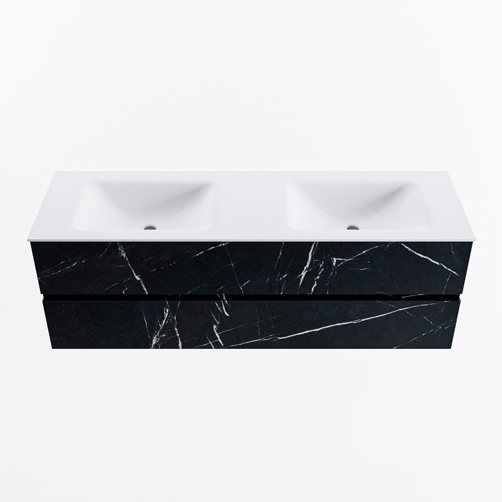 MONDIAZ VICA 150cm mueble de baño Marquina 2 cajones. Lavabo CLOUD Doble 2 orificios, color Talc. 5 MONDIAZ VICA 150cm mueble de baño Marquina 2 cajones. Lavabo CLOUD Doble 2 orificios, color Talc. - Imagen 5