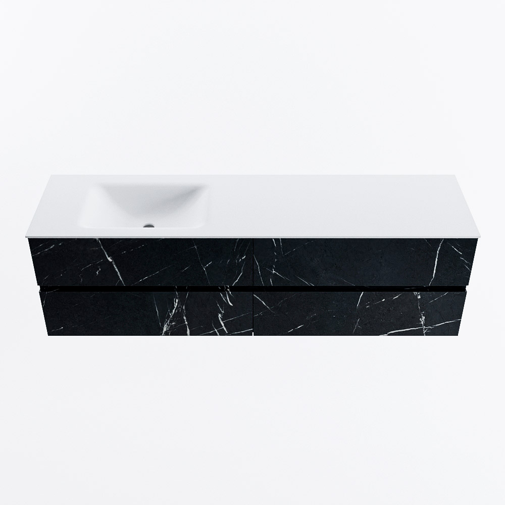 MONDIAZ VICA 170cm mueble de baño Marquina 4 cajones. Lavabo CLOUD Izquierda 1 orificio, color Talc. 5 MONDIAZ VICA 170cm mueble de baño Marquina 4 cajones. Lavabo CLOUD Izquierda 1 orificio, color Talc. - Imagen 5
