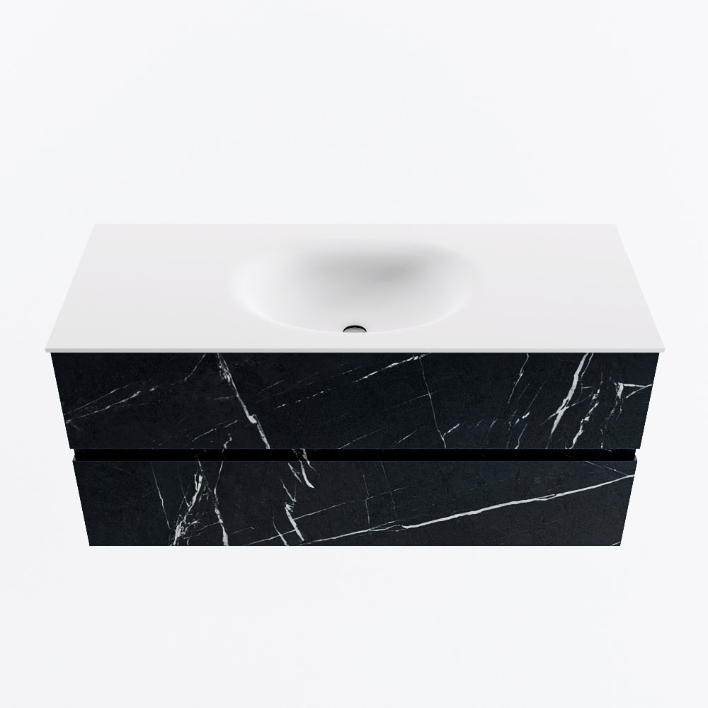 MONDIAZ VICA 110cm mueble de baño Marquina 2 cajones. Lavabo MOON Centro 1 orificio, color Talc. 5 MONDIAZ VICA 110cm mueble de baño Marquina 2 cajones. Lavabo MOON Centro 1 orificio, color Talc. - Imagen 5