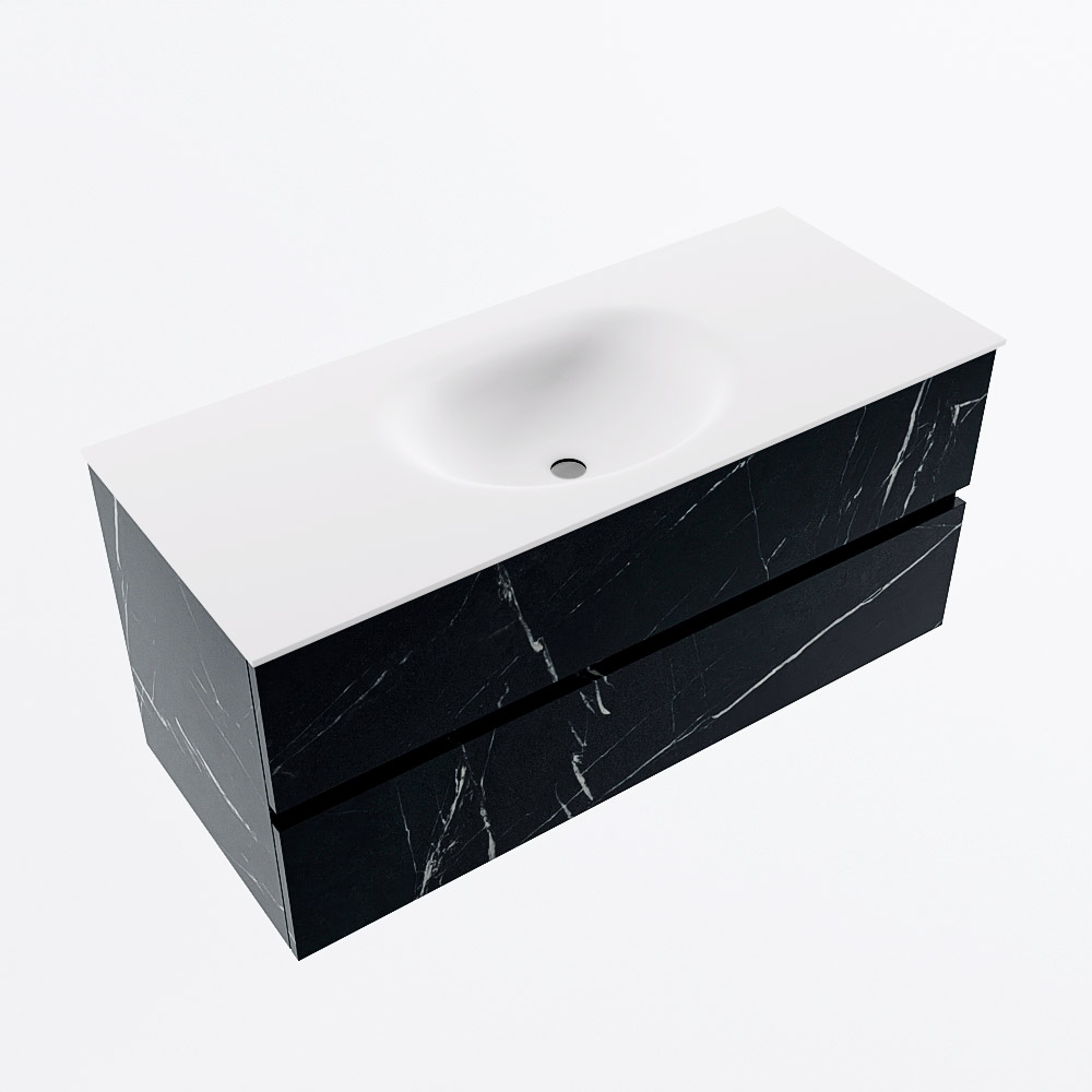 MONDIAZ VICA 110cm mueble de baño Marquina 2 cajones. Lavabo MOON Centro 1 orificio, color Talc. 6 MONDIAZ VICA 110cm mueble de baño Marquina 2 cajones. Lavabo MOON Centro 1 orificio, color Talc. - Imagen 6