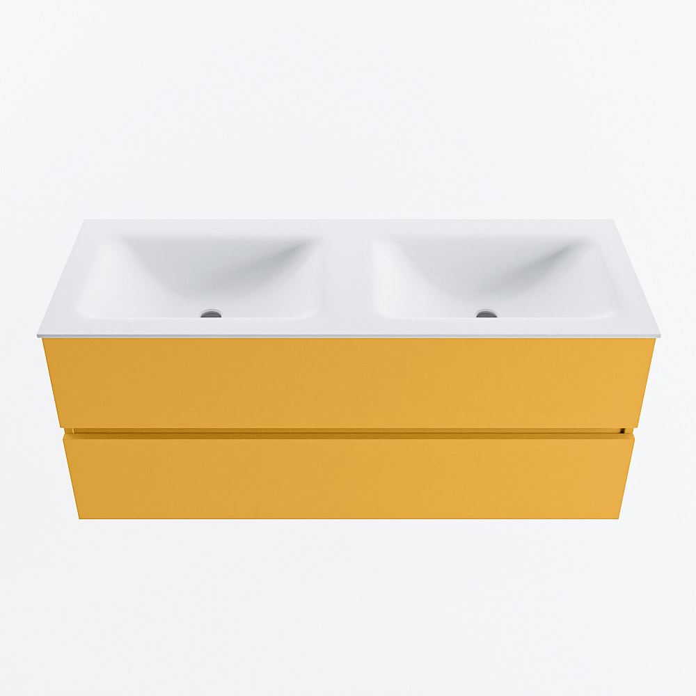 MONDIAZ VICA 120cm mueble de baño Ocher 2 cajones. Lavabo CLOUD Doble 2 orificios, color Talc. 5 MONDIAZ VICA 120cm mueble de baño Ocher 2 cajones. Lavabo CLOUD Doble 2 orificios, color Talc. - Imagen 5