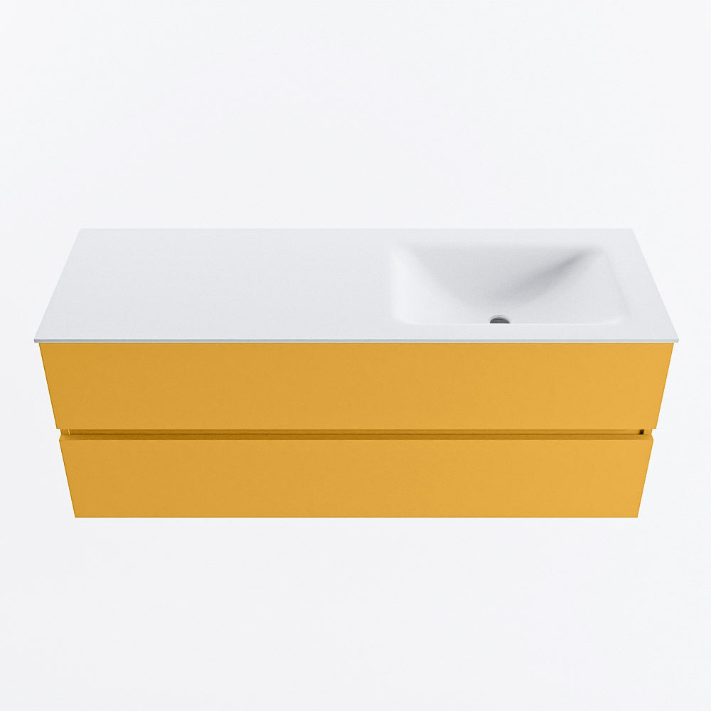 MONDIAZ VICA 130cm mueble de baño Ocher 2 cajones. Lavabo CLOUD Derecho 1 orificio, color Talc. 5 MONDIAZ VICA 130cm mueble de baño Ocher 2 cajones. Lavabo CLOUD Derecho 1 orificio, color Talc. - Imagen 5