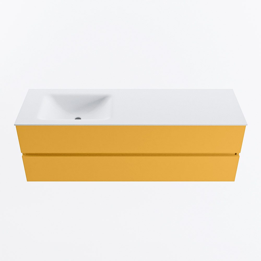 MONDIAZ VICA 150cm mueble de baño Ocher 2 cajones. Lavabo CLOUD Izquierda 1 orificio, color Talc. 5 MONDIAZ VICA 150cm mueble de baño Ocher 2 cajones. Lavabo CLOUD Izquierda 1 orificio, color Talc. - Imagen 5