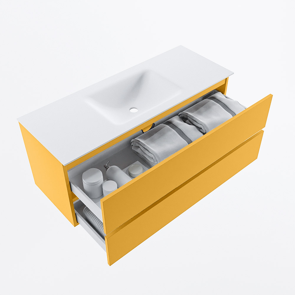 MONDIAZ VICA 120cm mueble de baño Ocher 2 cajones. Lavabo CLOUD Centro 1 orificio, color Talc. 7 MONDIAZ VICA 120cm mueble de baño Ocher 2 cajones. Lavabo CLOUD Centro 1 orificio, color Talc. - Imagen 7