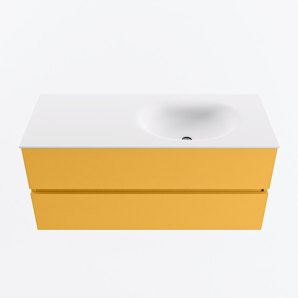 MONDIAZ VICA 110cm mueble de baño Ocher 2 cajones. Lavabo MOON Derecho 1 orificio, color Talc. 5 MONDIAZ VICA 110cm mueble de baño Ocher 2 cajones. Lavabo MOON Derecho 1 orificio, color Talc. - Imagen 5