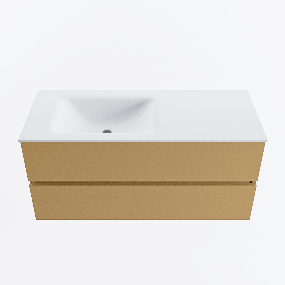 MONDIAZ VICA 110cm mueble de baño Oro 2 cajones. Lavabo CLOUD Izquierda 1 orificio, color Talc. 5 MONDIAZ VICA 110cm mueble de baño Oro 2 cajones. Lavabo CLOUD Izquierda 1 orificio, color Talc. - Imagen 5