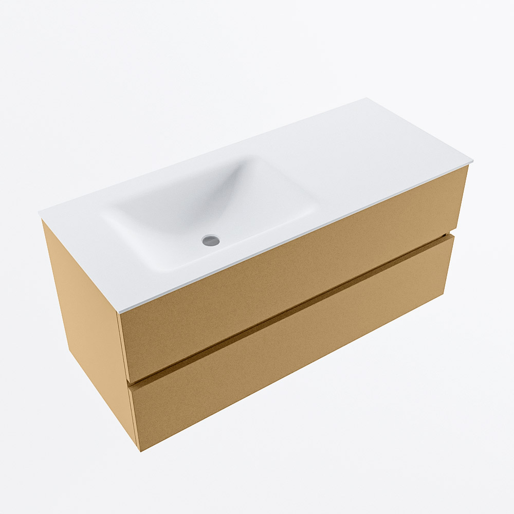 MONDIAZ VICA 110cm mueble de baño Oro 2 cajones. Lavabo CLOUD Izquierda 1 orificio, color Talc. 6 MONDIAZ VICA 110cm mueble de baño Oro 2 cajones. Lavabo CLOUD Izquierda 1 orificio, color Talc. - Imagen 6