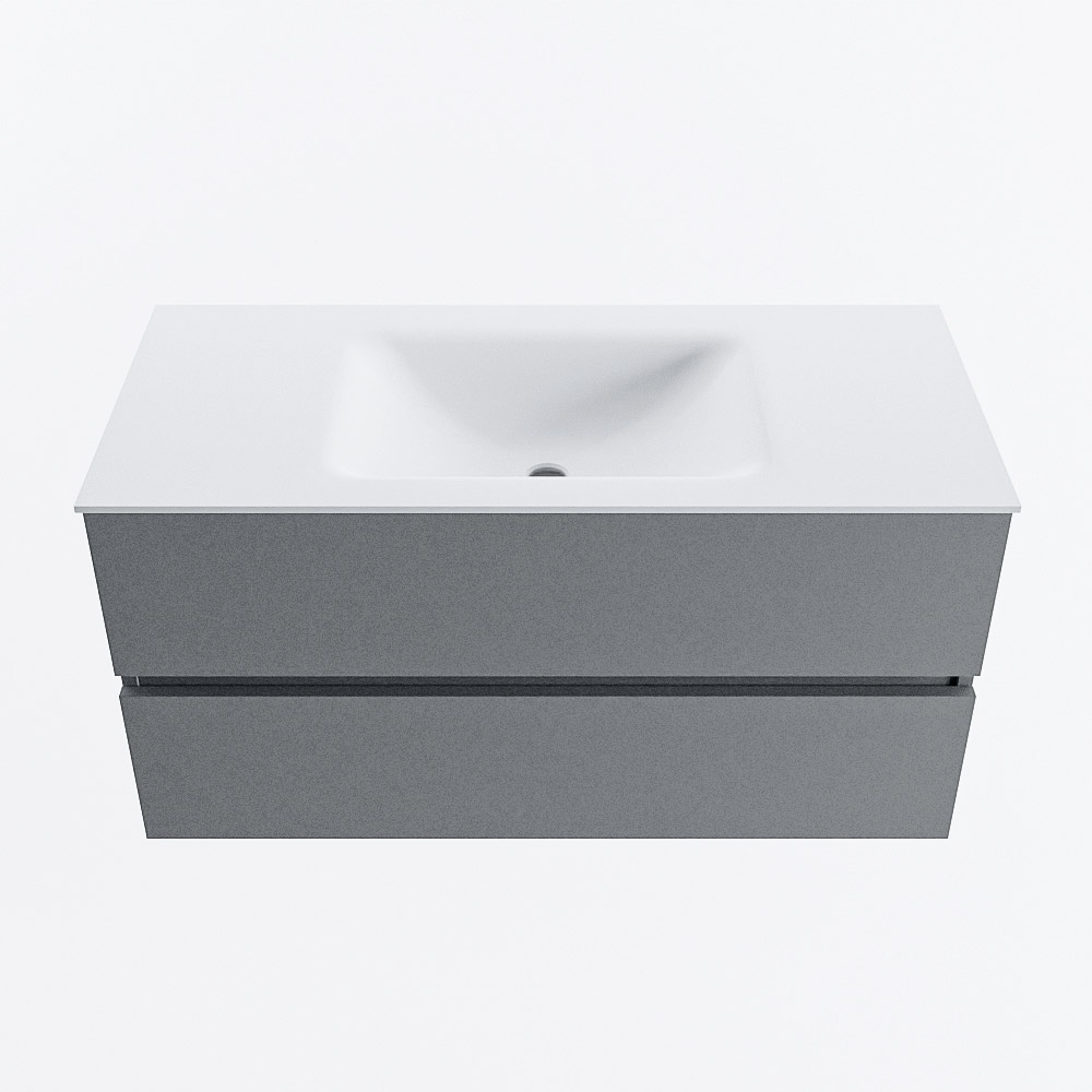 MONDIAZ VICA 100cm mueble de baño Plata 2 cajones. Lavabo CLOUD Centro 1 orificio, color Talc. 5 MONDIAZ VICA 100cm mueble de baño Plata 2 cajones. Lavabo CLOUD Centro 1 orificio, color Talc. - Imagen 5