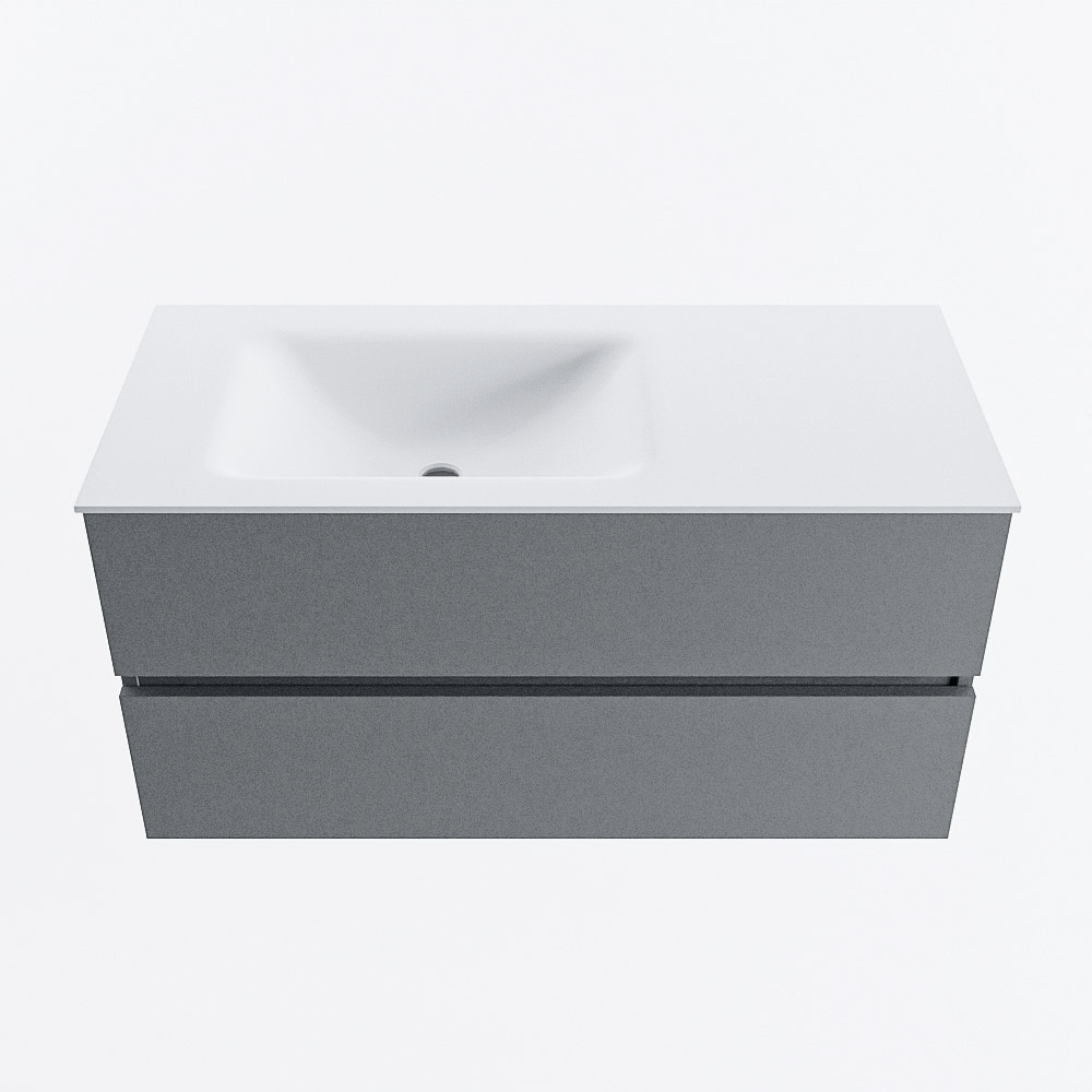 MONDIAZ VICA 100cm mueble de baño Plata 2 cajones. Lavabo CLOUD Izquierda 1 orificio, color Talc. 5 MONDIAZ VICA 100cm mueble de baño Plata 2 cajones. Lavabo CLOUD Izquierda 1 orificio, color Talc. - Imagen 5