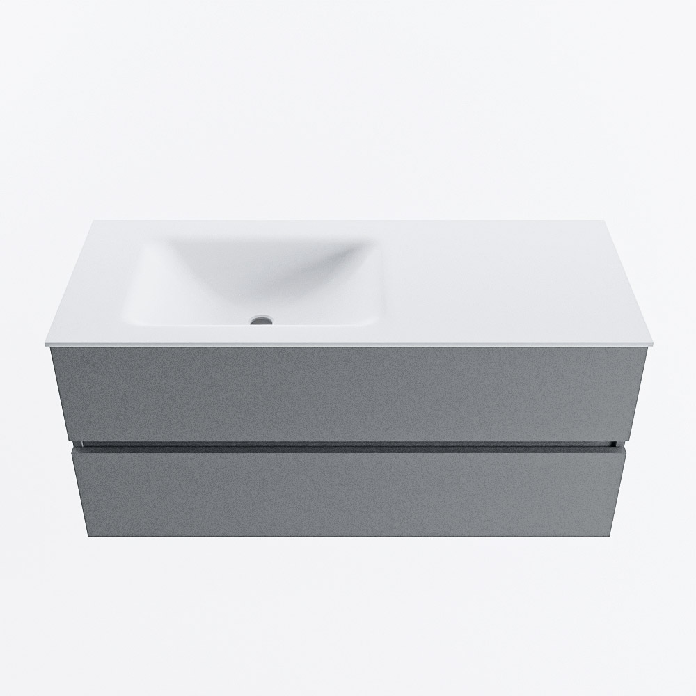 MONDIAZ VICA 110cm mueble de baño Plata 2 cajones. Lavabo CLOUD Izquierda sin orificio, color Talc. 5 MONDIAZ VICA 110cm mueble de baño Plata 2 cajones. Lavabo CLOUD Izquierda sin orificio, color Talc. - Imagen 5