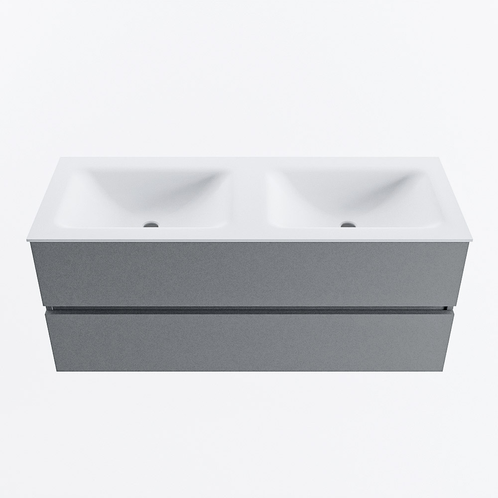 MONDIAZ VICA 120cm mueble de baño Plata 2 cajones. Lavabo CLOUD Doble 2 orificios, color Talc. 5 MONDIAZ VICA 120cm mueble de baño Plata 2 cajones. Lavabo CLOUD Doble 2 orificios, color Talc. - Imagen 5