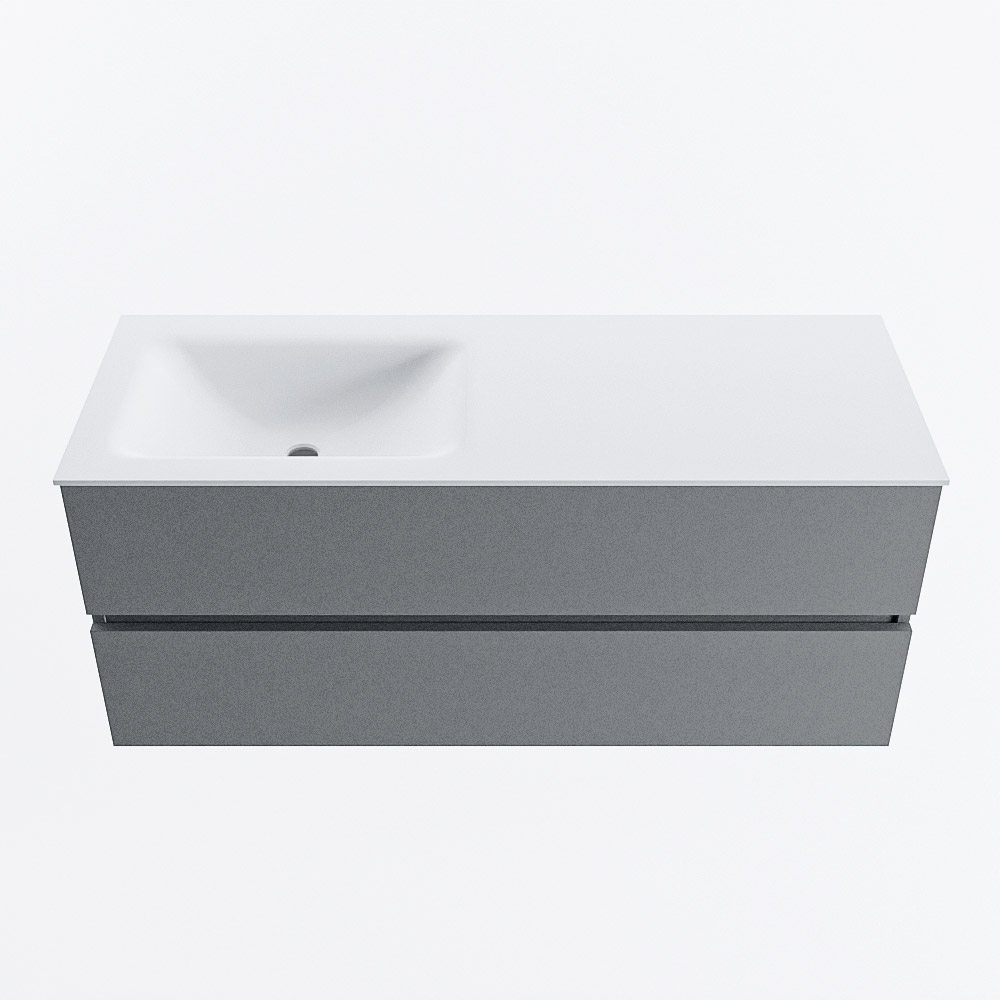 MONDIAZ VICA 120cm mueble de baño Plata 2 cajones. Lavabo CLOUD Izquierda sin orificio, color Talc. 5 MONDIAZ VICA 120cm mueble de baño Plata 2 cajones. Lavabo CLOUD Izquierda sin orificio, color Talc. - Imagen 5
