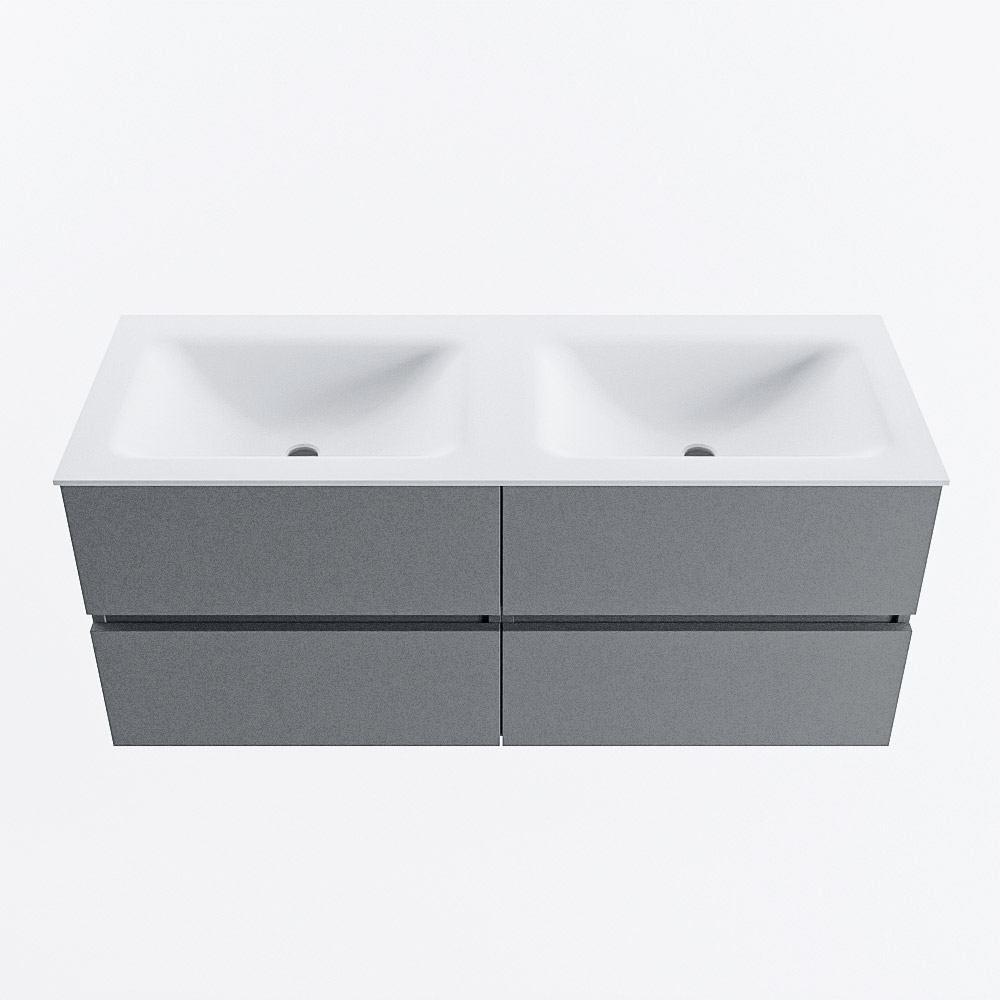MONDIAZ VICA 120cm mueble de baño Plata 4 cajones. Lavabo CLOUD Doble sin orificio, color Talc. 5 MONDIAZ VICA 120cm mueble de baño Plata 4 cajones. Lavabo CLOUD Doble sin orificio, color Talc. - Imagen 5