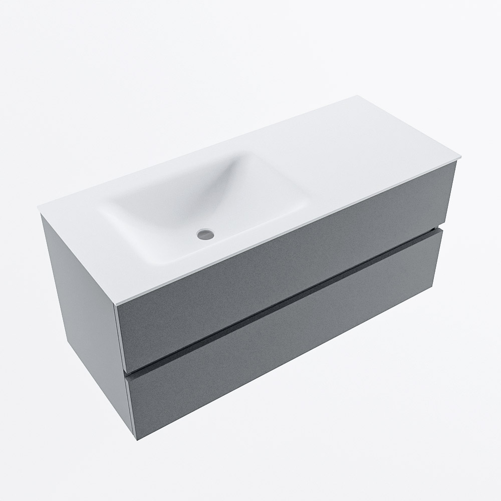 MONDIAZ VICA 110cm mueble de baño Plata 2 cajones. Lavabo CLOUD Izquierda sin orificio, color Talc. 6 MONDIAZ VICA 110cm mueble de baño Plata 2 cajones. Lavabo CLOUD Izquierda sin orificio, color Talc. - Imagen 6