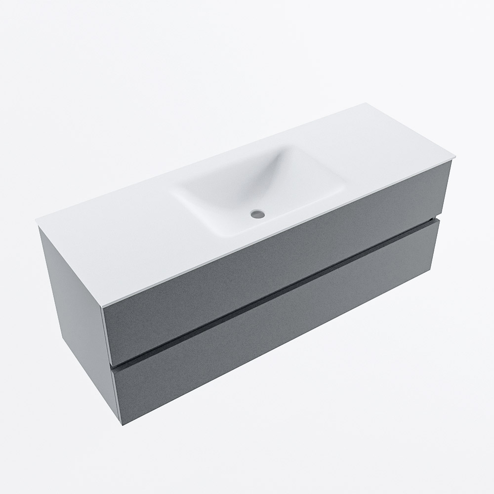 MONDIAZ VICA 130cm mueble de baño Plata 2 cajones. Lavabo CLOUD Centro 1 orificio, color Talc. 6 MONDIAZ VICA 130cm mueble de baño Plata 2 cajones. Lavabo CLOUD Centro 1 orificio, color Talc. - Imagen 6