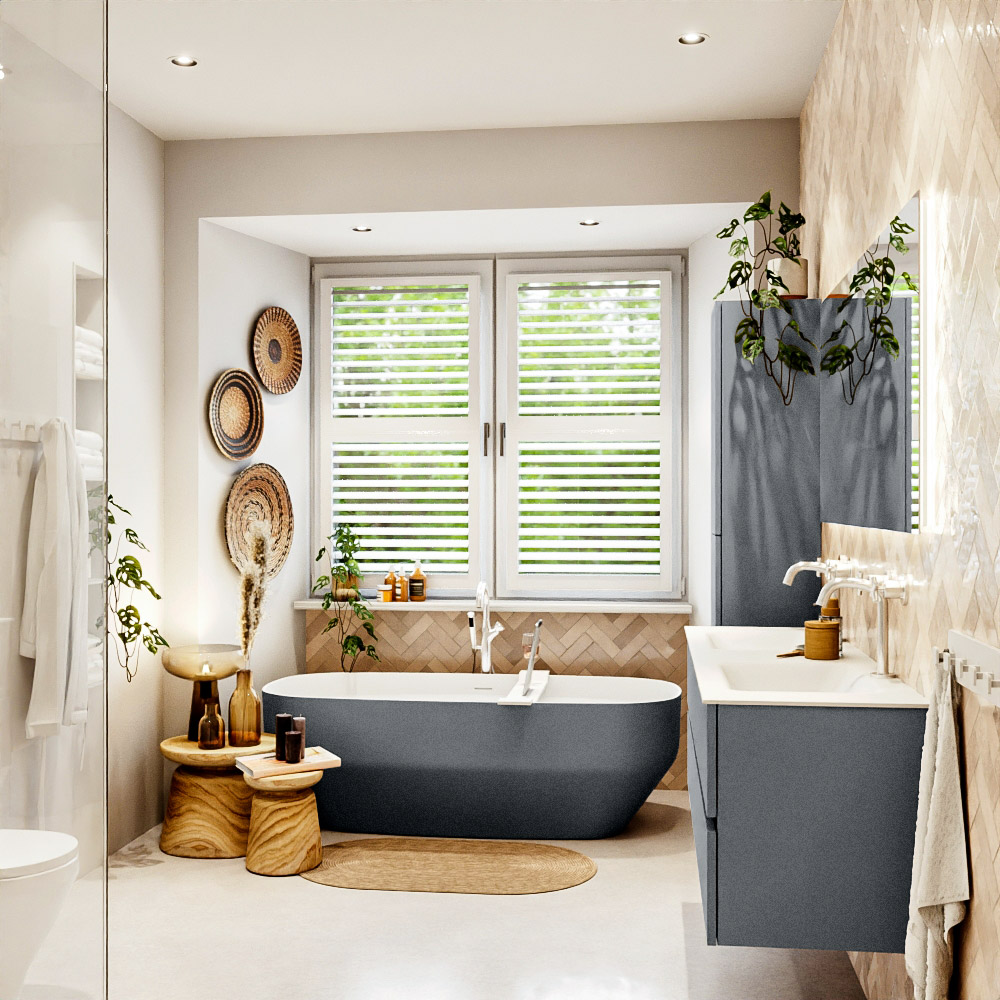 MONDIAZ VICA 150cm mueble de baño Plata 4 cajones. Lavabo CLOUD Doble 2 orificios, color Talc. 3 MONDIAZ VICA 150cm mueble de baño Plata 4 cajones. Lavabo CLOUD Doble 2 orificios, color Talc. - Imagen 3