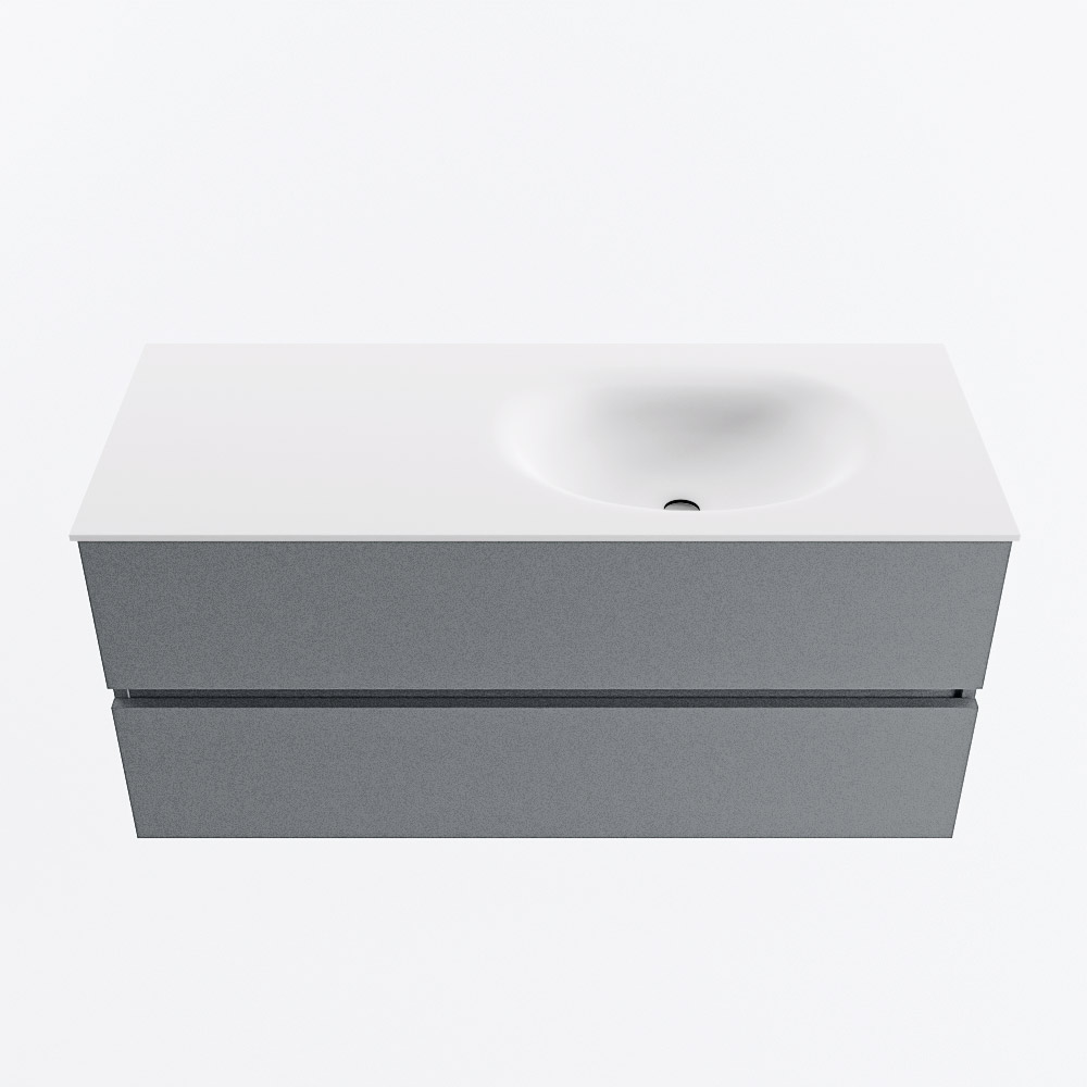 MONDIAZ VICA 110cm mueble de baño Plata 2 cajones. Lavabo MOON Derecho sin orificio, color Talc. 5 MONDIAZ VICA 110cm mueble de baño Plata 2 cajones. Lavabo MOON Derecho sin orificio, color Talc. - Imagen 5