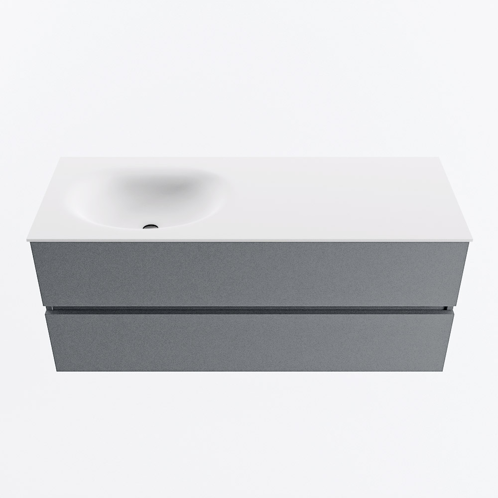 MONDIAZ VICA 120cm mueble de baño Plata 2 cajones. Lavabo MOON Izquierda 1 orificio, color Talc. 5 MONDIAZ VICA 120cm mueble de baño Plata 2 cajones. Lavabo MOON Izquierda 1 orificio, color Talc. - Imagen 5
