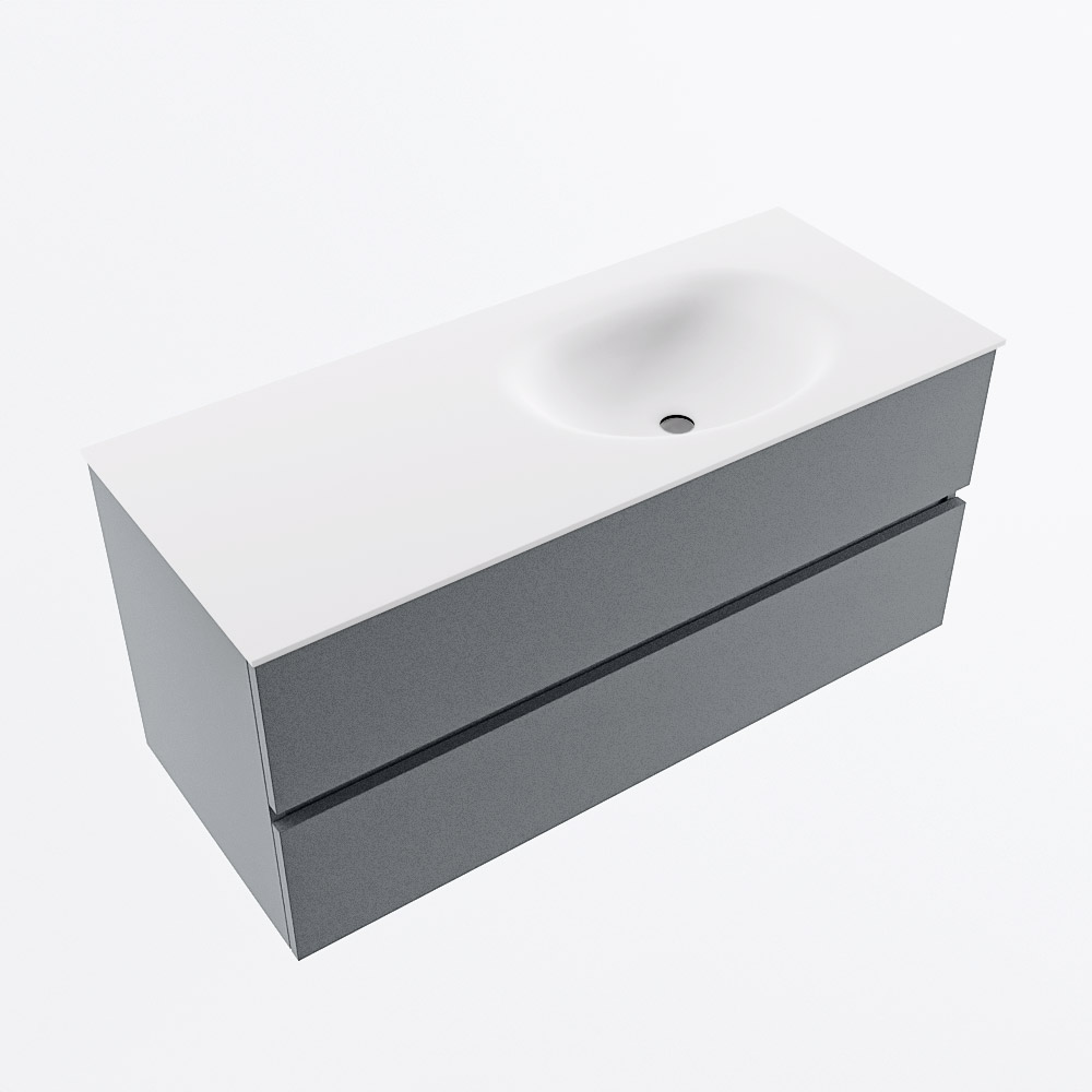MONDIAZ VICA 110cm mueble de baño Plata 2 cajones. Lavabo MOON Derecho sin orificio, color Talc. 6 MONDIAZ VICA 110cm mueble de baño Plata 2 cajones. Lavabo MOON Derecho sin orificio, color Talc. - Imagen 6