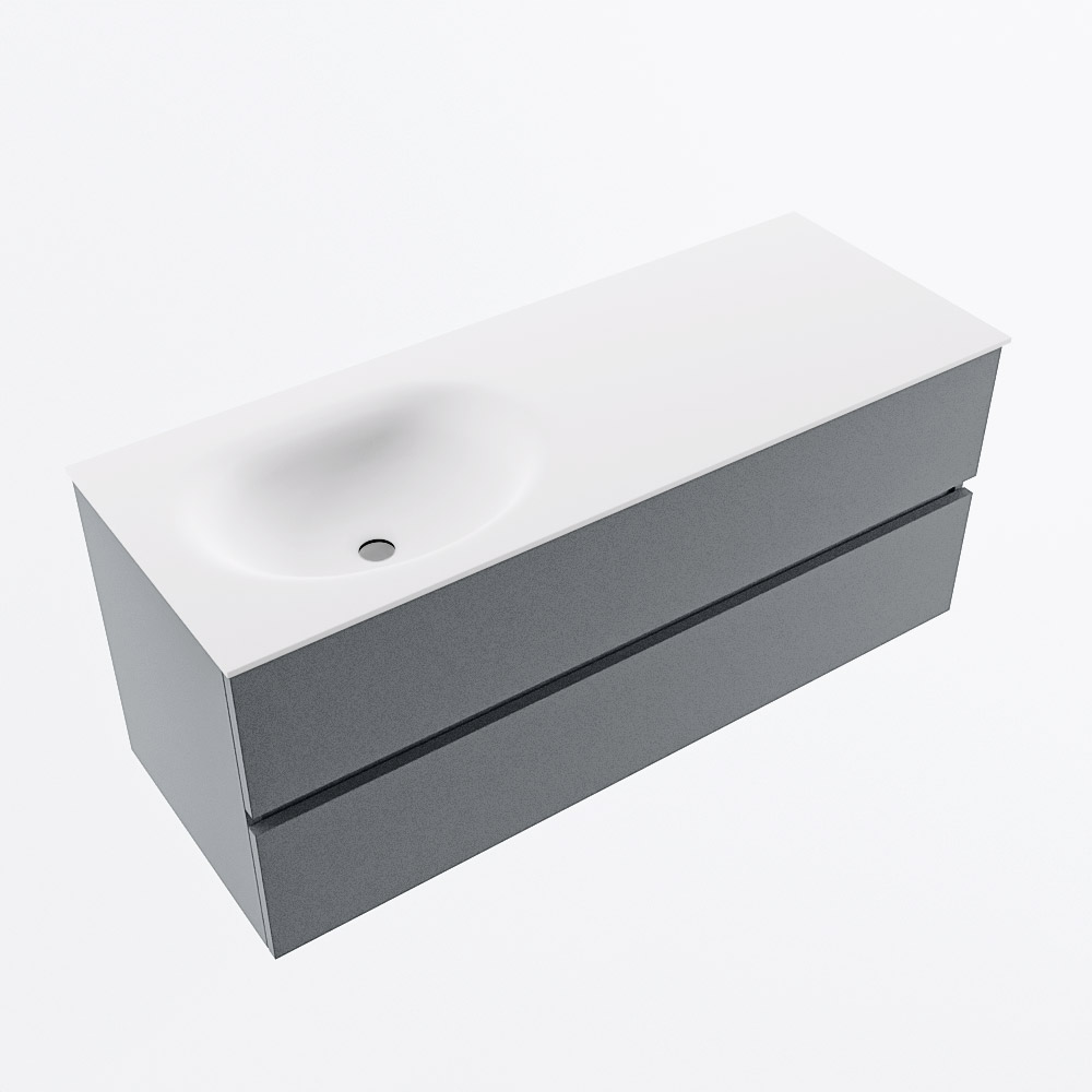 MONDIAZ VICA 120cm mueble de baño Plata 2 cajones. Lavabo MOON Izquierda 1 orificio, color Talc. 6 MONDIAZ VICA 120cm mueble de baño Plata 2 cajones. Lavabo MOON Izquierda 1 orificio, color Talc. - Imagen 6