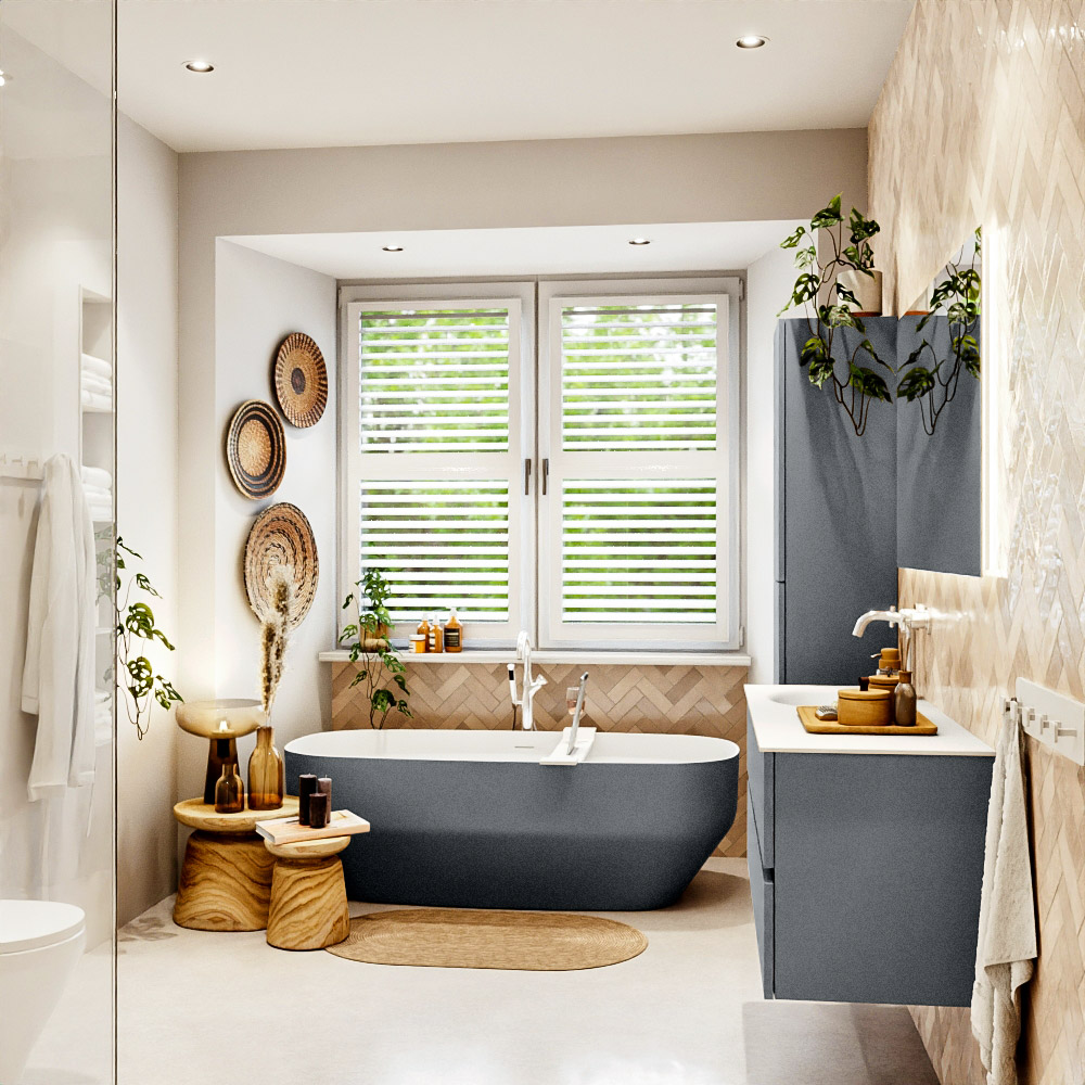 MONDIAZ VICA 120cm mueble de baño Plata 4 cajones. Lavabo MOON Izquierda 1 orificio, color Talc. 3 MONDIAZ VICA 120cm mueble de baño Plata 4 cajones. Lavabo MOON Izquierda 1 orificio, color Talc. - Imagen 3