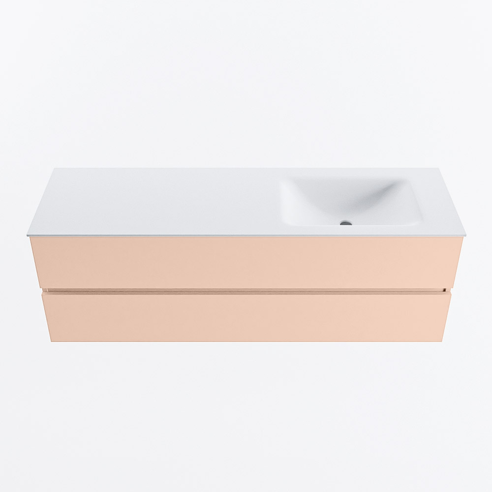 MONDIAZ VICA 150cm mueble de baño Rosee 2 cajones. Lavabo CLOUD Derecho sin orificio, color Talc. 5 MONDIAZ VICA 150cm mueble de baño Rosee 2 cajones. Lavabo CLOUD Derecho sin orificio, color Talc. - Imagen 5