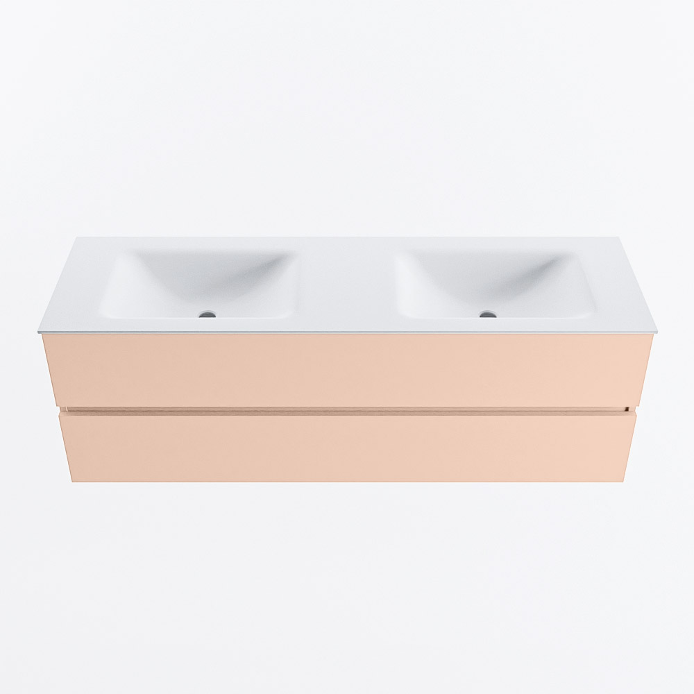 MONDIAZ VICA 150cm mueble de baño Rosee 2 cajones. Lavabo CLOUD Doble sin orificio, color Talc. 5 MONDIAZ VICA 150cm mueble de baño Rosee 2 cajones. Lavabo CLOUD Doble sin orificio, color Talc. - Imagen 5