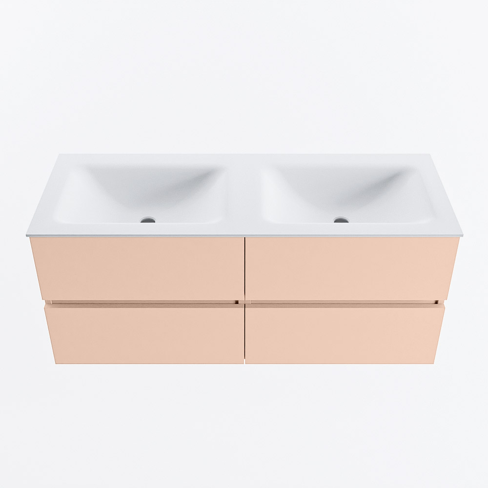MONDIAZ VICA 120cm mueble de baño Rosee 4 cajones. Lavabo CLOUD Doble 2 orificios, color Talc. 5 MONDIAZ VICA 120cm mueble de baño Rosee 4 cajones. Lavabo CLOUD Doble 2 orificios, color Talc. - Imagen 5