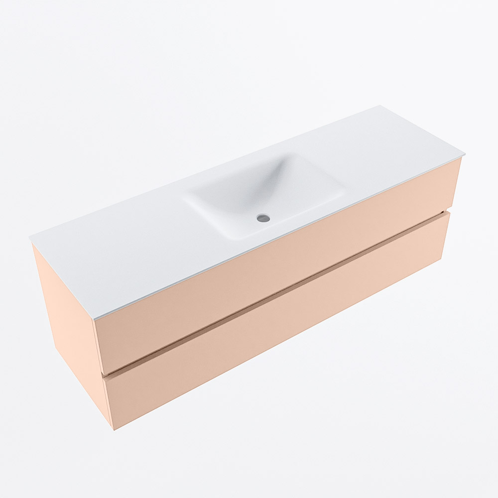 MONDIAZ VICA 150cm mueble de baño Rosee 2 cajones. Lavabo CLOUD Centro 1 orificio, color Talc. 6 MONDIAZ VICA 150cm mueble de baño Rosee 2 cajones. Lavabo CLOUD Centro 1 orificio, color Talc. - Imagen 6