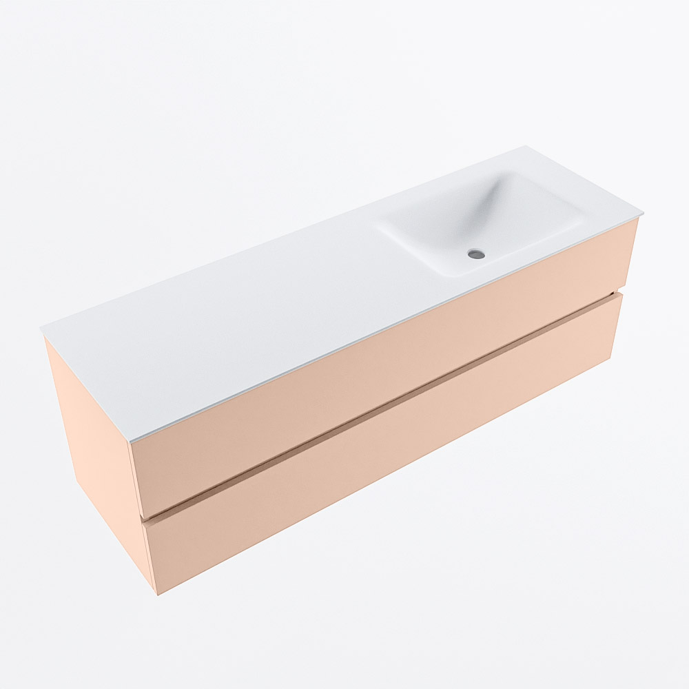 MONDIAZ VICA 150cm mueble de baño Rosee 2 cajones. Lavabo CLOUD Derecho sin orificio, color Talc. 6 MONDIAZ VICA 150cm mueble de baño Rosee 2 cajones. Lavabo CLOUD Derecho sin orificio, color Talc. - Imagen 6