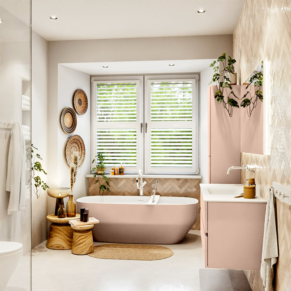 MONDIAZ VICA 120cm mueble de baño Rosee 2 cajones. Lavabo CLOUD Centro sin orificio, color Talc. 3 MONDIAZ VICA 120cm mueble de baño Rosee 2 cajones. Lavabo CLOUD Centro sin orificio, color Talc. - Imagen 3