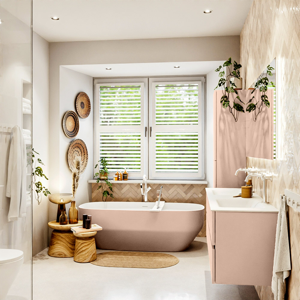 MONDIAZ VICA 150cm mueble de baño Rosee 2 cajones. Lavabo CLOUD Doble 2 orificios, color Talc. 3 MONDIAZ VICA 150cm mueble de baño Rosee 2 cajones. Lavabo CLOUD Doble 2 orificios, color Talc. - Imagen 3