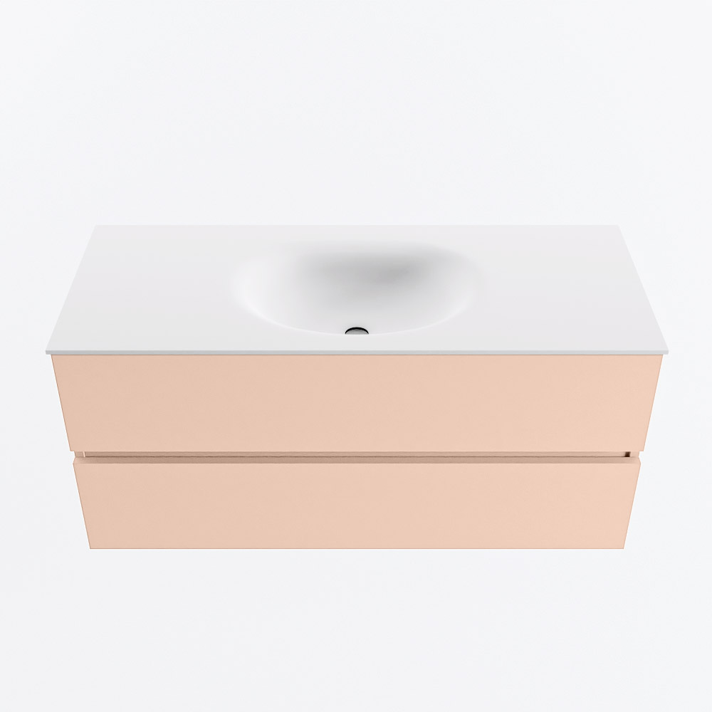 MONDIAZ VICA 110cm mueble de baño Rosee 2 cajones. Lavabo MOON Centro 1 orificio, color Talc. 5 MONDIAZ VICA 110cm mueble de baño Rosee 2 cajones. Lavabo MOON Centro 1 orificio, color Talc. - Imagen 5